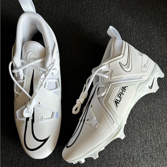 Nike Alpha Menace Pro 3 “White Black” Football Cleats Size 10.5